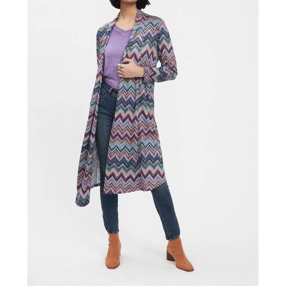 NEW FDJ long cardigan in multi - Picture 1 of 3